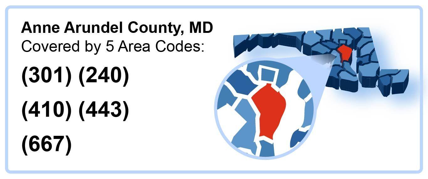 301_240_410_443_667_Area_Codes_in_Anne Arundel_County_Maryland
