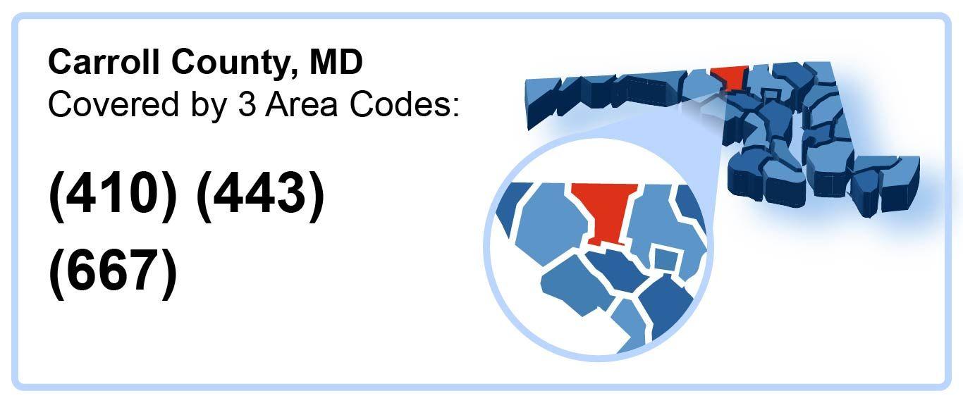 410_443_667_Area_Codes_in_Carroll_County_Maryland